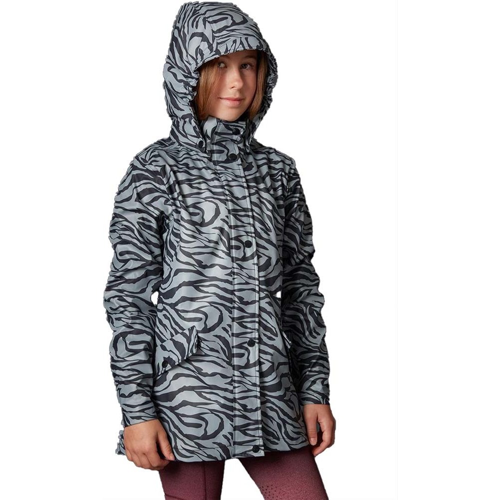Mountain Horse Junior Drops Regenmantel 0335201cdag - Schwarz / Grau